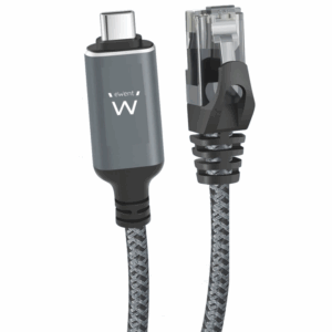 CABLE CONVERTIDOR RED EWENT USB-C 3.1 TO RJ45 CAT6 FTP 1GB GRIS 5M