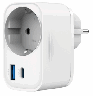 CARGADOR RAPIDO GEMBIRD USB DE 2 PUERTOS CON TOMA DE CA DE PASO 20 W BLANCO