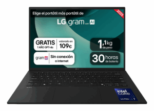 PORTATIL LG GRAM U7-255H 16GB 1TB 14" WUXGA FreeDOS