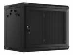 ARMARIO LANBERG 9U 600X450 CON PUERTA PERFORADA RACK 19 H-60 KG NEGRO FLAT PACK