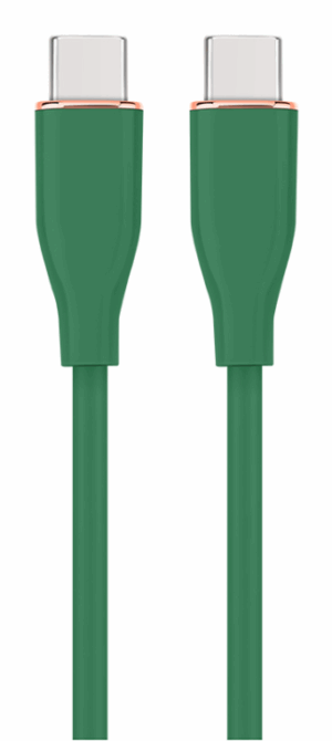 CABLE DE CARGA Y DATOS GEMBIRD (PD) TIPO-C SILICONA ALTA CALIDAD 1,5M VERDE