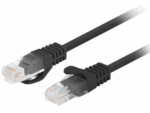 CABLE RED LANBERG LATIGUILLO CAT.6 UTP 0.25M NEGRO FLUKE PASSED (PACK 10 UDS)