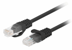 CABLE RED LANBERG LATIGUILLO CAT.6 UTP 0.25M NEGRO FLUKE PASSED (PACK 10 UDS)