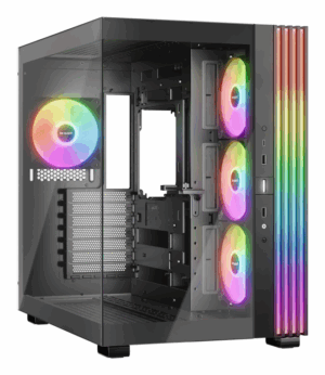 CAJA BEQUIET LIGHT BASE 600 LX ATX 4 VENTX 140MM SIN FUENTE ARGB NEGRO
