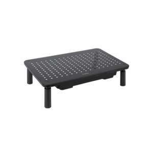 SOPORTE ELEVADOR PARA MONITORES CON CAJON NEGRO