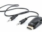 ADAPTADOR GEMBIRD HDMI A VGA HEMBRA CON 3,5MM AUDIO 0,15M