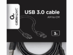 CABLE USB GEMBIRD 2.0 A TIPO C MACHO MACHO CARGA RAPIDA 3M