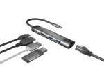 ADAPTADOR 5 IN 1 USB-C NATEC FOWLER GO 2X USB 3.0 HUB, HDMI 4K, USB-C PD