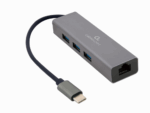 ADAPTADOR DE RED GEMBIRD USB-C GIGABIT CON CONCENTRADOR USB 3.1 DE 3 PUERTOS