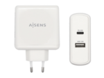 AISENS CARGADOR 57W 1xUSB-C PD3.0 45W 1xUSB-A 5V 2.4A 12W BLANCO