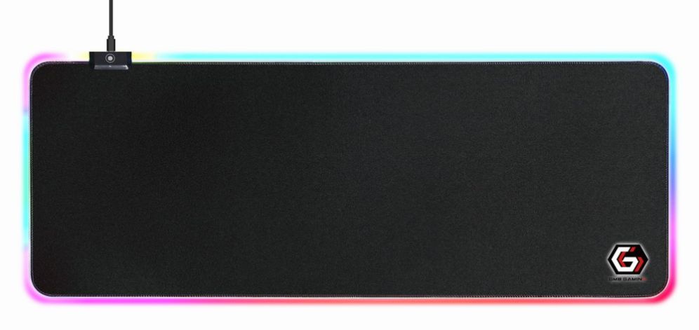 ALFOMBRILLA GAMING GEMBIRD LUZ LED NEGRO L 800X300X4 RGB