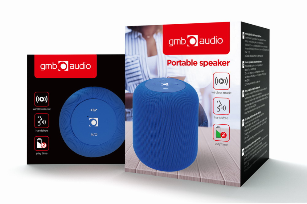 ALTAVOZ PORTATIL GEMBIRD 5W BLUETOOTH CON MICRO AZUL