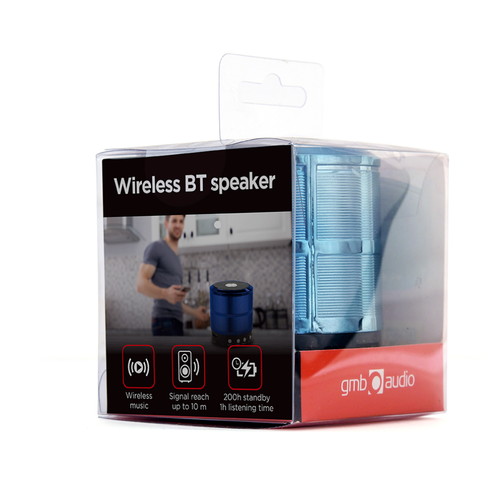 ALTAVOZ PORTATIL GEMBIRD SPK-BT-08-B 3W RMS BLUETOOTH AZUL
