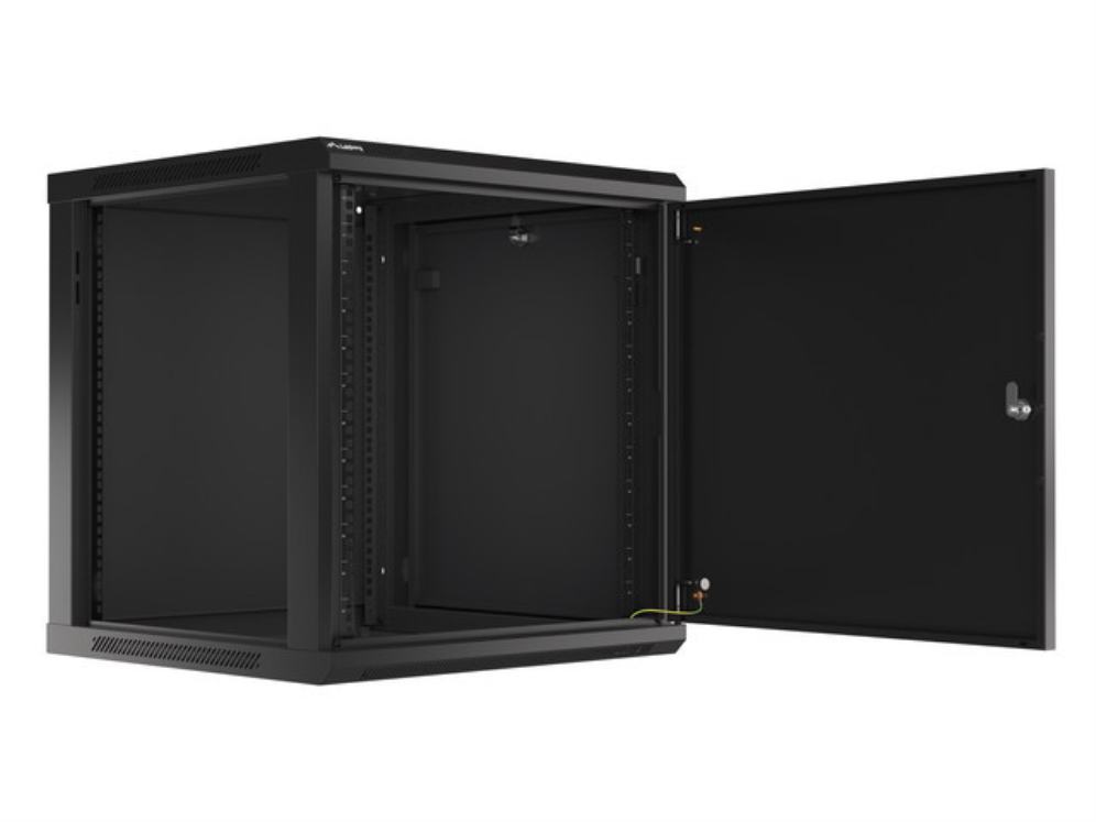 ARMARIO LANBERG MURAL RACK 19" 12U/600X600 FLAT PACK AUTOENSA NEGRO PTA METALICA