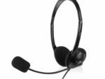 AURICULARES EWENT CHAT EW3567 NEGRO MICROFONO ALAMBRICO JACK 3.5 MM