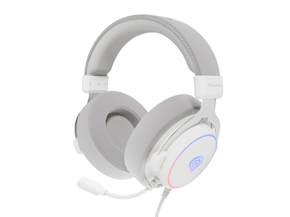 AURICULARES GAMING GENESIS 7.1 USB NEON 764 RGB BLANCO