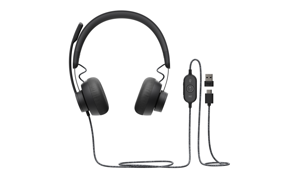 AURICULARES LOGITECH ZONE WIRED GRAPHITE MICROFONO ALAMBRICO USB-C A