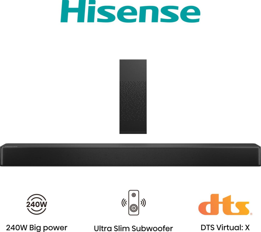 BARRA SONIDO HISENSE HS2100 2.1 240W BT