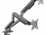 BRAZO DE MONITOR GEMBIRD PARA 2 PANTALLAS DE ESCRITORIO GRIS ESPACIAL