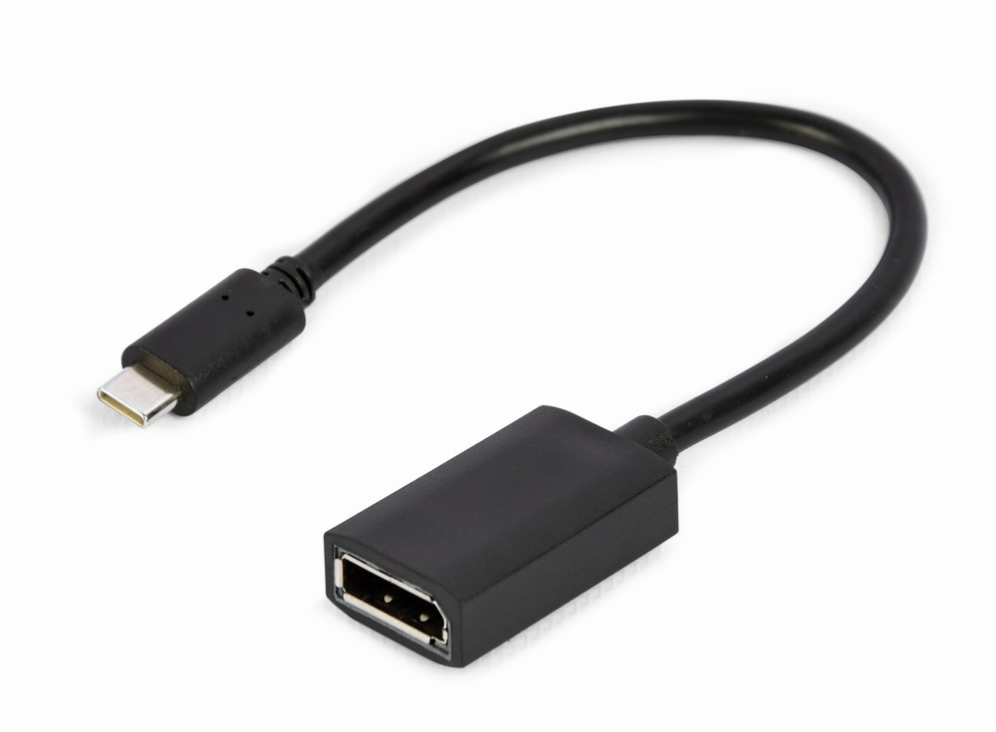 CABLE ADAPTADOR USB TIPO-C A DISPLAYPORT 4K 15 CM NEGRO