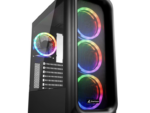 CAJA ATX SHARKOON TK5M RGB 2XUSB3.0 1XUSBtipoC SIN FUENTE NEGRO