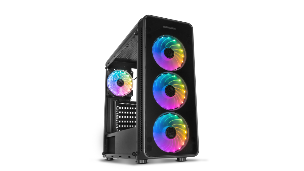 CAJA NOX HUMMER TGM RAINBOW ATX 1XUSB3.0 2XUSB2.0 NEGRO RGB