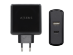 CARGADOR 57W AISENS 1xUSB-C PD3.0 45W 1xUSB-A 5V 2.4A 12W NEGRO