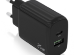 CARGADOR AISENS 25W 1XUSB-C PD3.0 1XUSB-A QC3.0 NEGRO