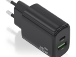 CARGADOR AISENS GAN 20W, 1XUSB-C PD3.0, 1XUSB-A QC3.0, NEGRO