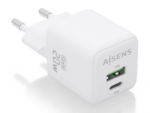 CARGADOR AISENS GAN 20W 1XUSB-C PD3.0 QC4.0 1XUSB-A QC3.0 BLANCO