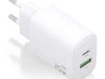 CARGADOR AISENS GAN 25W, 1XUSB-C PD3.0, 1XUSB-A QC3.0, BLANCO
