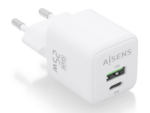 CARGADOR AISENS GAN 25W 1XUSB-C PD3.0 QC4.0 1XUSB-A QC3.0 BLANCO