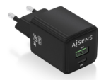 CARGADOR AISENS GAN 30W 1XUSB-C PD3.0 QC4.0 1XUSB-A QC3.0 NEGRO