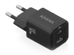 CARGADOR AISENS GAN 30W 1XUSB-C PD3.0 QC4.0 1XUSB-A QC3.0 NEGRO