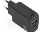 CARGADOR AISENS GAN 30W, 1XUSB-C PD3.0 QC4.0, 1XUSB-A QC3.0, NEGRO