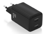CARGADOR AISENS GAN 65W 2XUSB-C PD3.0 QC4.0 NEGRO