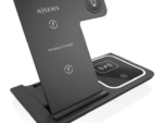 CARGADOR AISENS INALAMBRICO USB-C 3 EN 1 15W NEGRO