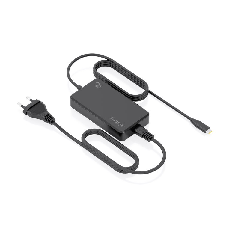 CARGADOR AISENS SOBREMESA GAN 45W PD3.0 1XUSB-C 1.8M NEGRO