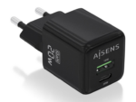 CARGADOR GAN AISENS 20W 1XUSB-C PD3.0 QC4.0 1XUSB-A QC3.0 NEGRO