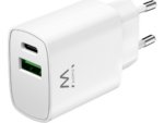 CARGADOR MOVIL EWENT CARGA RAPIDA PUERTOS USB-C Y USB-A 20W BLANCO