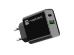 CARGADOR NATEC RIBERA 20W 1XUSB-A + 1XUSB-C PD3.0 QC3.0 NEGRO