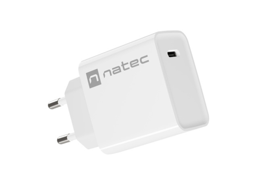 CARGADOR NATEC RIBERA 20W 1XUSB-C PD3.0 QC3.0 BLANCO