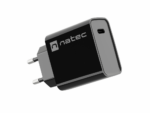 CARGADOR NATEC RIBERA 20W 1XUSB-C PD3.0 QC3.0 NEGRO