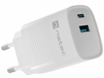 CARGADOR NATEC RIBERA GAN 30W PD3.0 QC3.0 1XUSB-A + 1XUSB-C BLANCO
