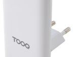 CARGADOR TOOQ PARED GAN USB-C/PD+USB-A/QC 65W, BLANCO