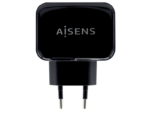 CARGADOR USB 17W AISENS 5V 3.4A 2xUSB CON CONTROL AI NEGRO