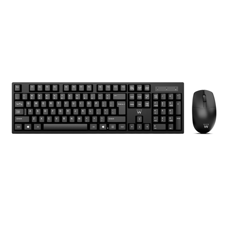 COMBO TECLADO RATON EWENT ESPAÑOL TECLAS PROGRAMABLES RF INALAMBRICO NEGRO