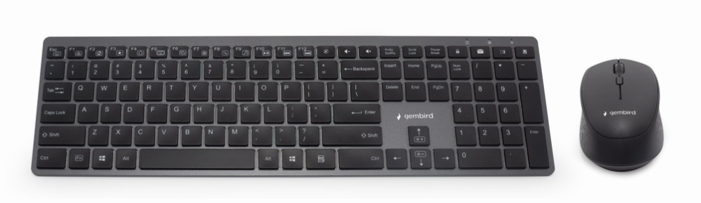 COMBO TECLADO RATON GEMBIRD BUSINESS SLIM RETROILUMINADO INALAMBRICO ES NEGRO