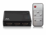 CONMUTADOR EWENT HDMI 3 PUERTOS 4K 30HZ USB MANDO A DISTANCIA
