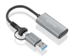 CONVERSOR AISENS ALUMINIO USB-A/M+USB-C/M-HDMI/H 1080P@60HZ 15CM